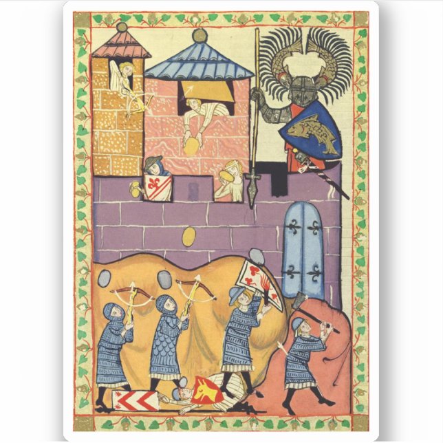 Adesivo Lingando Rochas, Codex Manesse do século 14 (Frente)