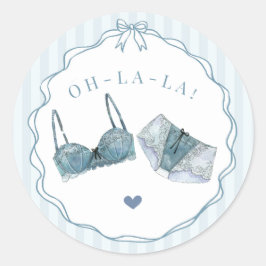Adesivo Lingerie Azul Envelope para Festa de Solteira com 