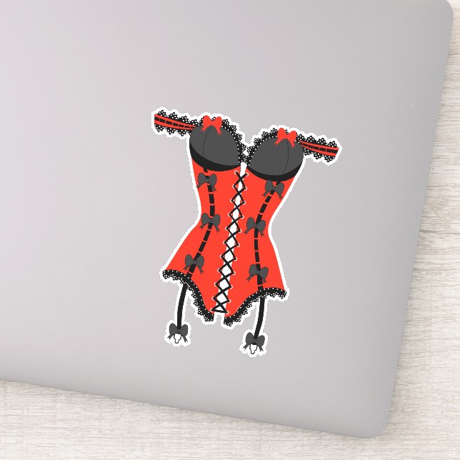 Adesivo Lingerie Vermelha e Preta (Detalhe)