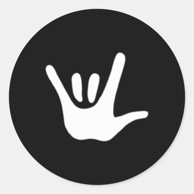 Adesivo Linguagem de Sinais Ama Asl Deficientes Auditivos (Frente)