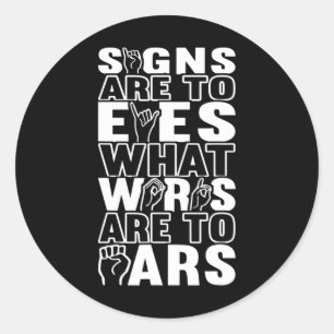 Adesivo linguagem de sinais de consciência Linguagem de si