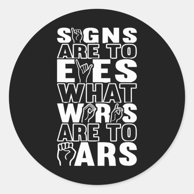 Adesivo linguagem de sinais de consciência Linguagem de si (Frente)