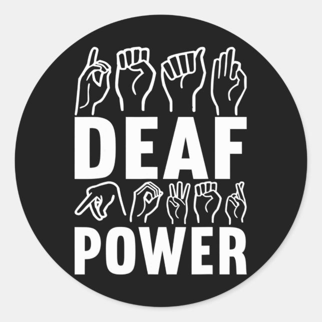 Adesivo linguagem de sinais de consciência Linguagem de si (Frente)