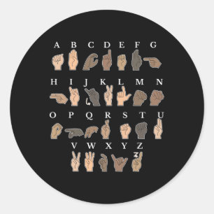 Adesivo Linguagem de Sinal de Mão Sinal SLA Reconhecimento