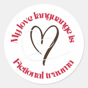 Adesivo linguagem do amor é trauma fictício