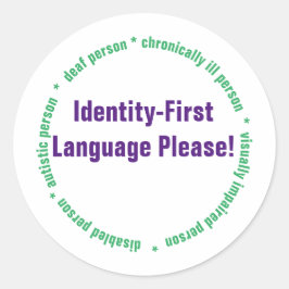 Adesivo Linguagem Identidade Primeiro