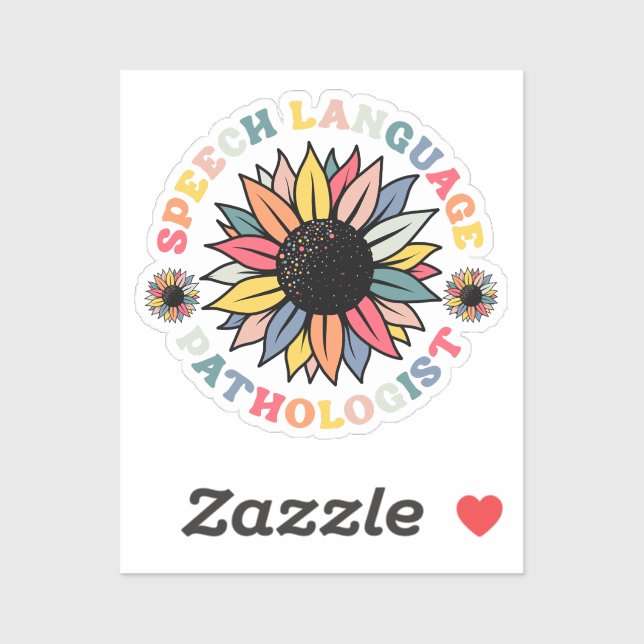 Adesivo Linguagem Sunflower SLP Linguagem Patologista Gift (Folha)