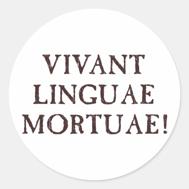 Adesivo Linguagens de Mortos Vivas - Latim (Frente)
