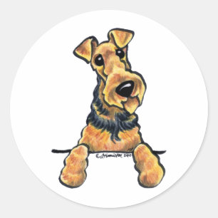 Adesivo Linha arte de Airedale Terrier