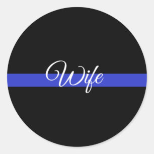 Adesivo Linha Azul Fino: Esposa da Polícia