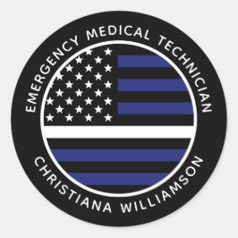 Adesivo Linha branca fina personalizada Sinalizador EUA EM