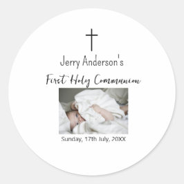 Adesivo Linha católica de primeira comunhão simples QR mín