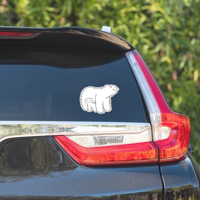 Adesivo Linha de Estrelas do Urso da Mamãe (Lado do carro)