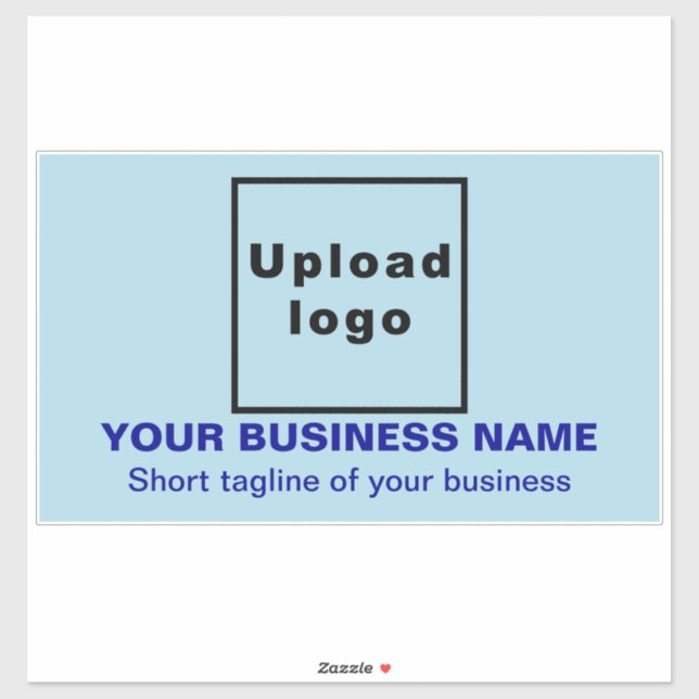 Adesivo Linha de Negócios, Azul Claro Retângulo Grande Vin (Folha)