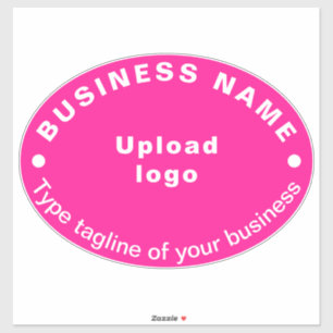 Adesivo Linha de Negócios em Vinil de Grande Forma Oval Ro