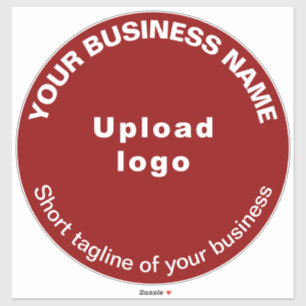 Adesivo Linha de negócios no Red Large Round Vinyl