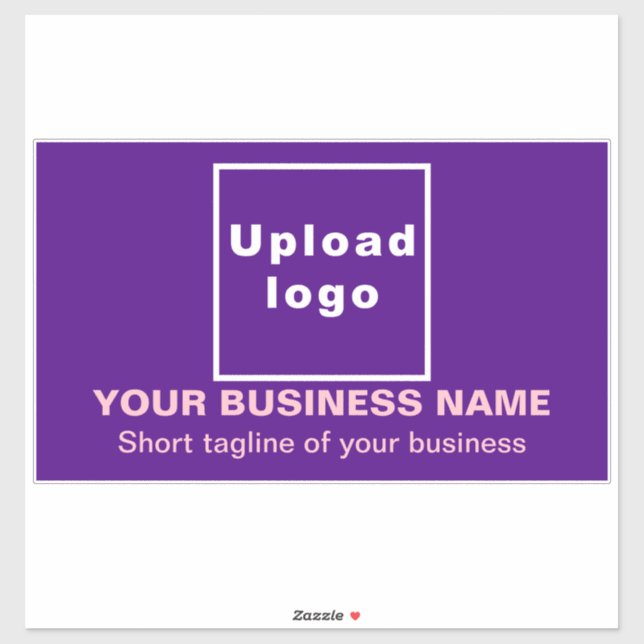 Adesivo Linha de negócios no retângulo grande roxo Vinil (Folha)