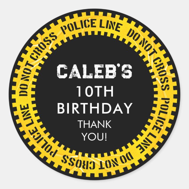 Adesivo Linha de Polícia Não Atravessa Linhas Amarelas Ani (Frente)