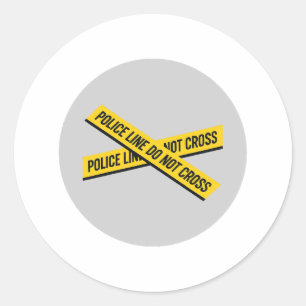Adesivo Linha de Polícia Não Ultrapassar