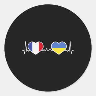 Adesivo Linha do Coração França Ucrânia Coração Amor