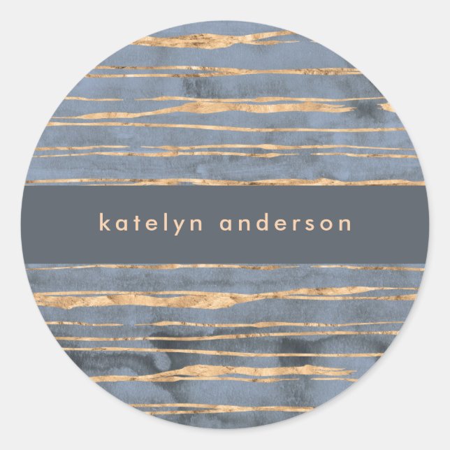 Adesivo Linha Dourada Mensal | Blue Periwinkle | Profissio (Frente)