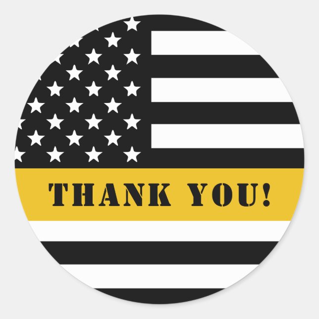 Adesivo Linha Dourada Thin de Sinalizador 911 do Dispatche (Frente)