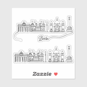 Adesivo Linha Skyline da cidade de Berlim