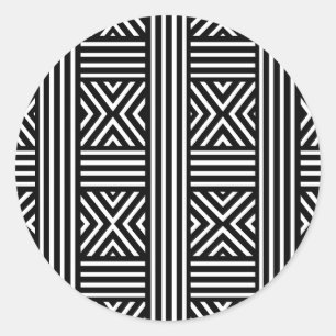 Adesivo Linhas abstratas pretas e brancas