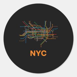 Adesivo Linhas de Metrô Abstratas de Nyc Minimalista Desi 