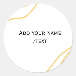 Adesivo linhas de texto de mensagem de nome de borda espan