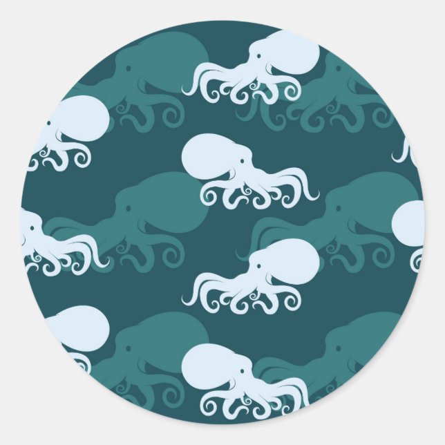 Adesivo Linhas Do Padrão De Octopus (Frente)