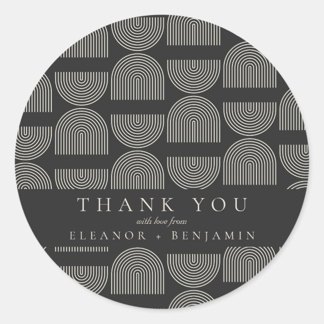 Adesivo Linhas Elegantes Casamento Branco Negro Personaliz (Frente)