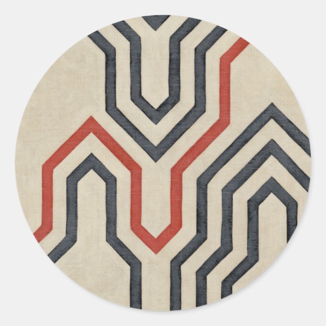 Adesivo Linhas Gráficas Laranja e Azul (Frente)