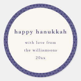 Adesivo Linhas nas Estrelas do Hanukkah Modernas e Azuis E