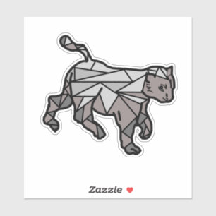 Adesivo Linhas Simples Geométricas de Gato Doce Branco e P