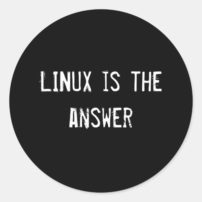 Adesivo LINUX é a resposta (Frente)