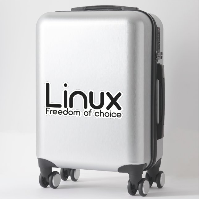 Adesivo Linux - Liberdade de escolha (Mala)