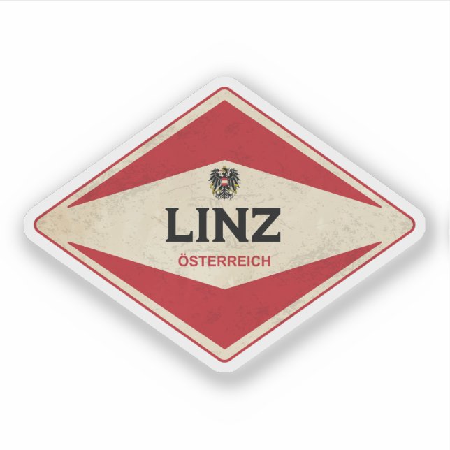 Adesivo Linz Austria Vintage (Frente)