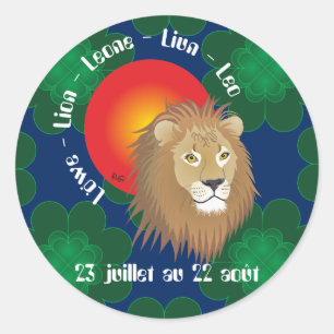Adesivo Lion 23 juillet au 22 août Autocollants