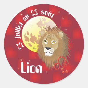Adesivo Lion 23 juillet au 22 août Autocollants