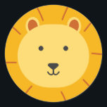 Adesivo Lion Birthday Kids Art<br><div class="desc">Leão Aniversário Crianças Clássico De Arte</div>