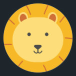 Adesivo Lion Birthday Kids Art<br><div class="desc">Leão Aniversário Crianças Clássico De Arte</div>