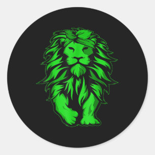Adesivo Lion Green Bandana Mental Health Awarding Survivo