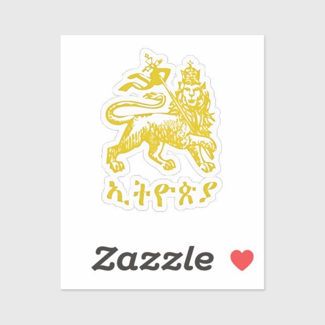 Adesivo Lion Judah Haile Selassie I Jah Rastafari HIM  (Folha)