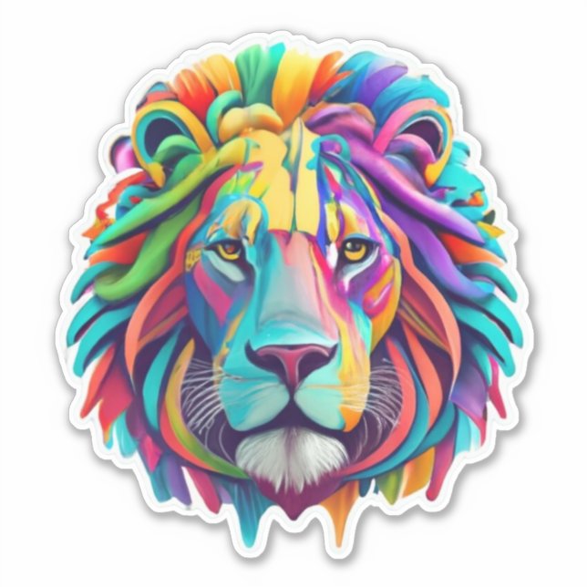 Adesivo Lion Kingdom Explorar com Stickers (Frente)