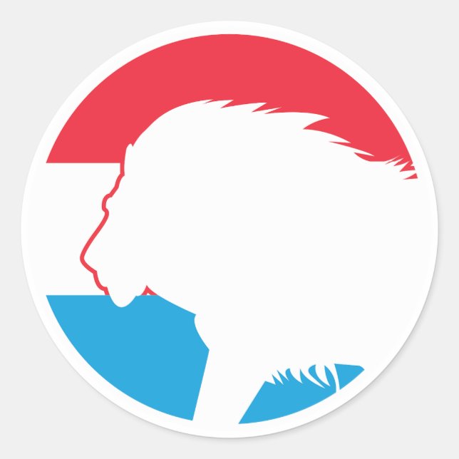 Adesivo Lion Luxembourguês Bandeira Nacional Animal (Frente)