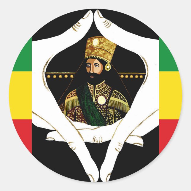 Adesivo Lion of Judah Jah Army Haile Selassie Rasta Patch (Frente)