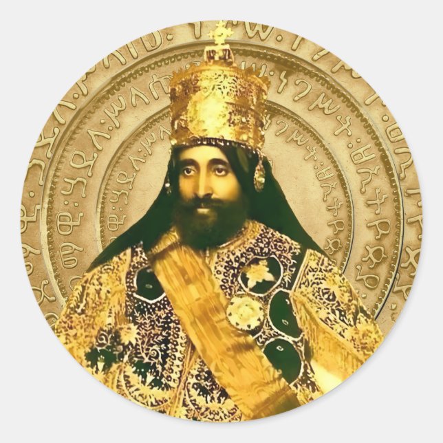 Adesivo Lion of Judah Jah Army Haile Selassie Rasta Roots (Frente)