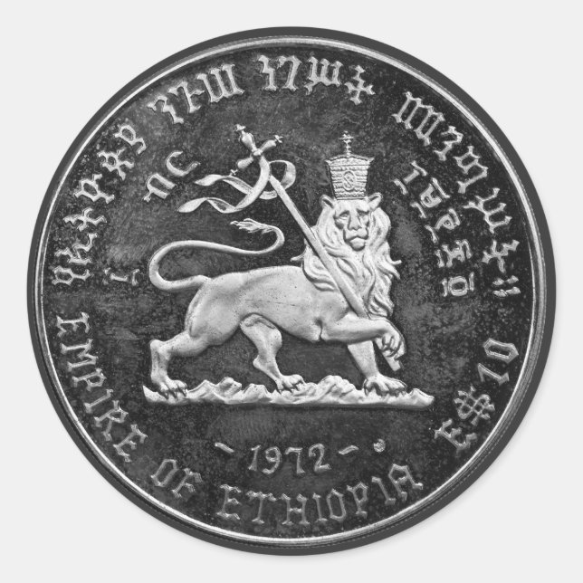 Adesivo Lion of Judah Jah Army INI Haile Selassie Rasta (Frente)