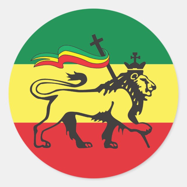 Adesivo Lion of Judah - Rastafara Jah Rastafari bordador - (Frente)
